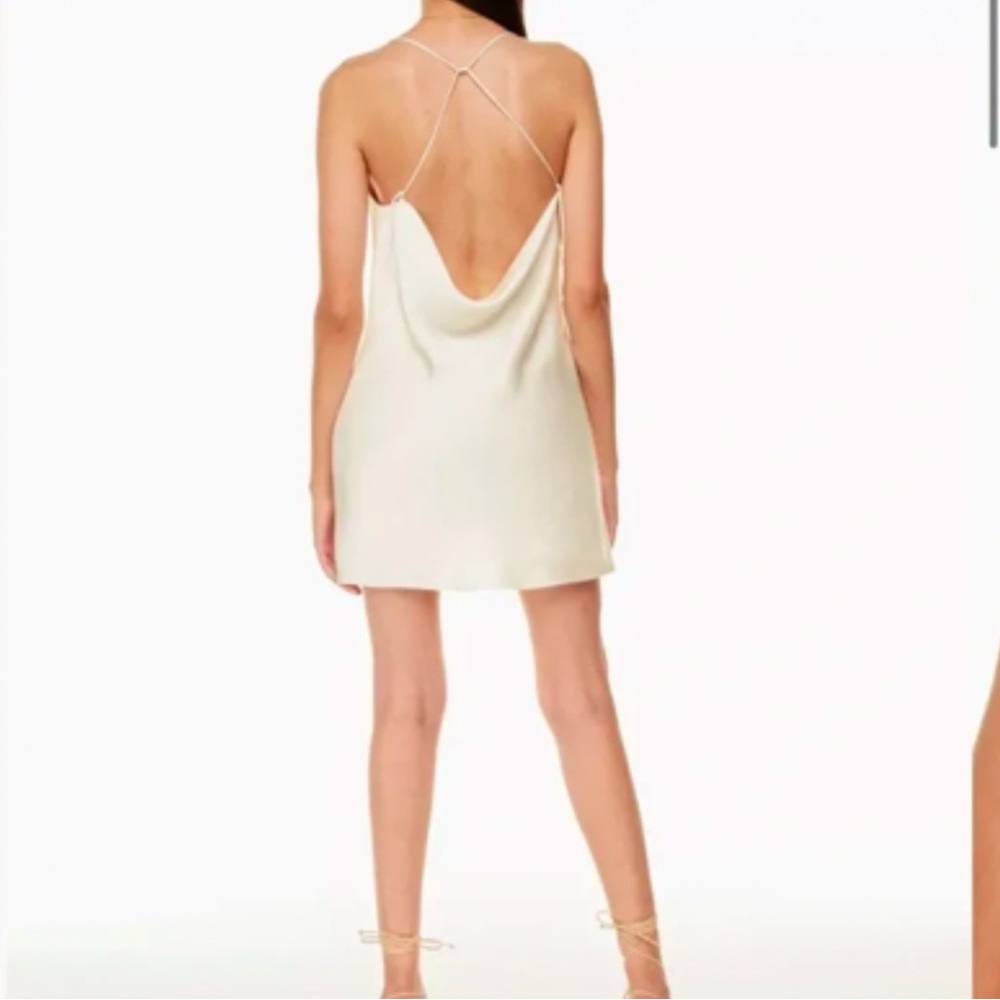 NWT Aritzia Strappy Satin Ivory Mini Dress Backless -
Size XL Harmonist Birch